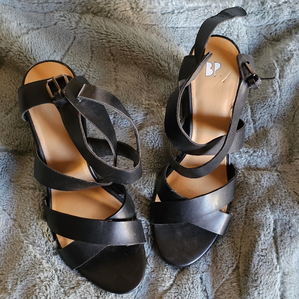 Black platform sandals by BP., a brand sold at Nordstrom. Size 10